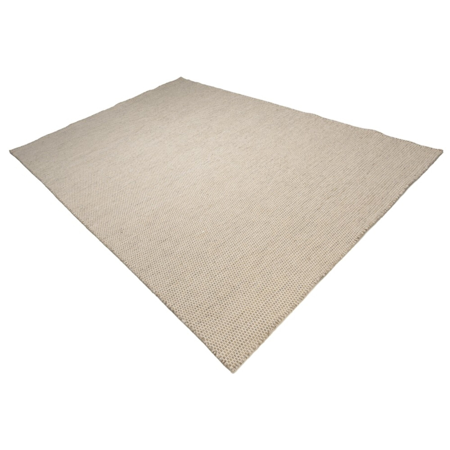 QUENTIN - Tapis rect. 200x290cm laine tissée couleur blanc/marron chiné