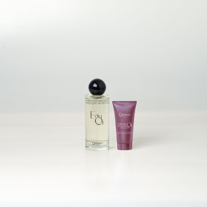 Eau Qi - Coffret Eau de Parfum Dynamisante et Énergisante + Huile de Douche 30ml