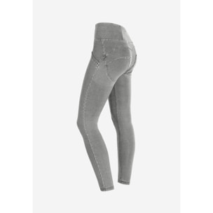 Jeggings push up WR.UP® vita alta con zip, cucitura centrale