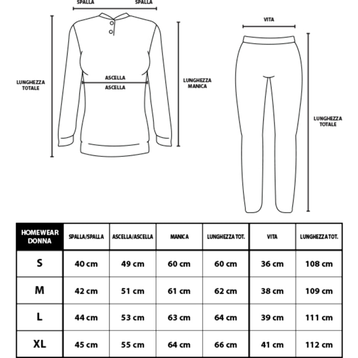 Set Completo Homewear Donna SWEET YEARS Cotone French Terry Leggero