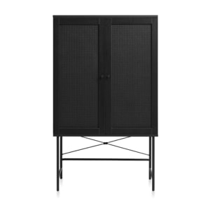 Buffet vaisselier bois et cannage manarola 80x40cm