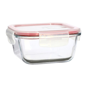 Boîte hermétique carré 500ml en verre CLEMENTINE