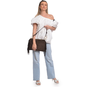 Borsa a tracolla Anna Luchini Marrone