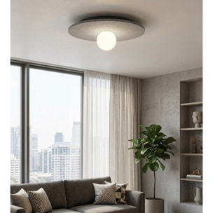 Lampada da soffitto CALMA in feltro grigio