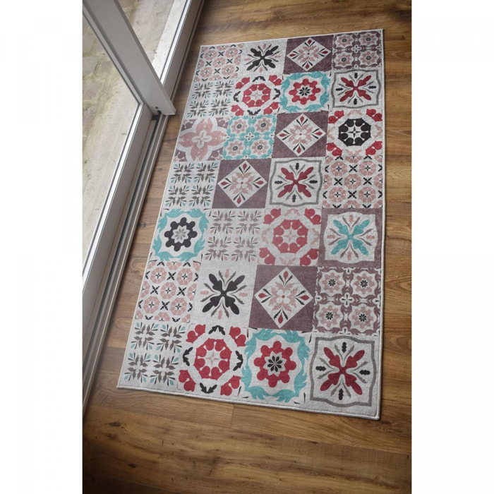Tapis de cuisine motif carreaux de ciment GANA