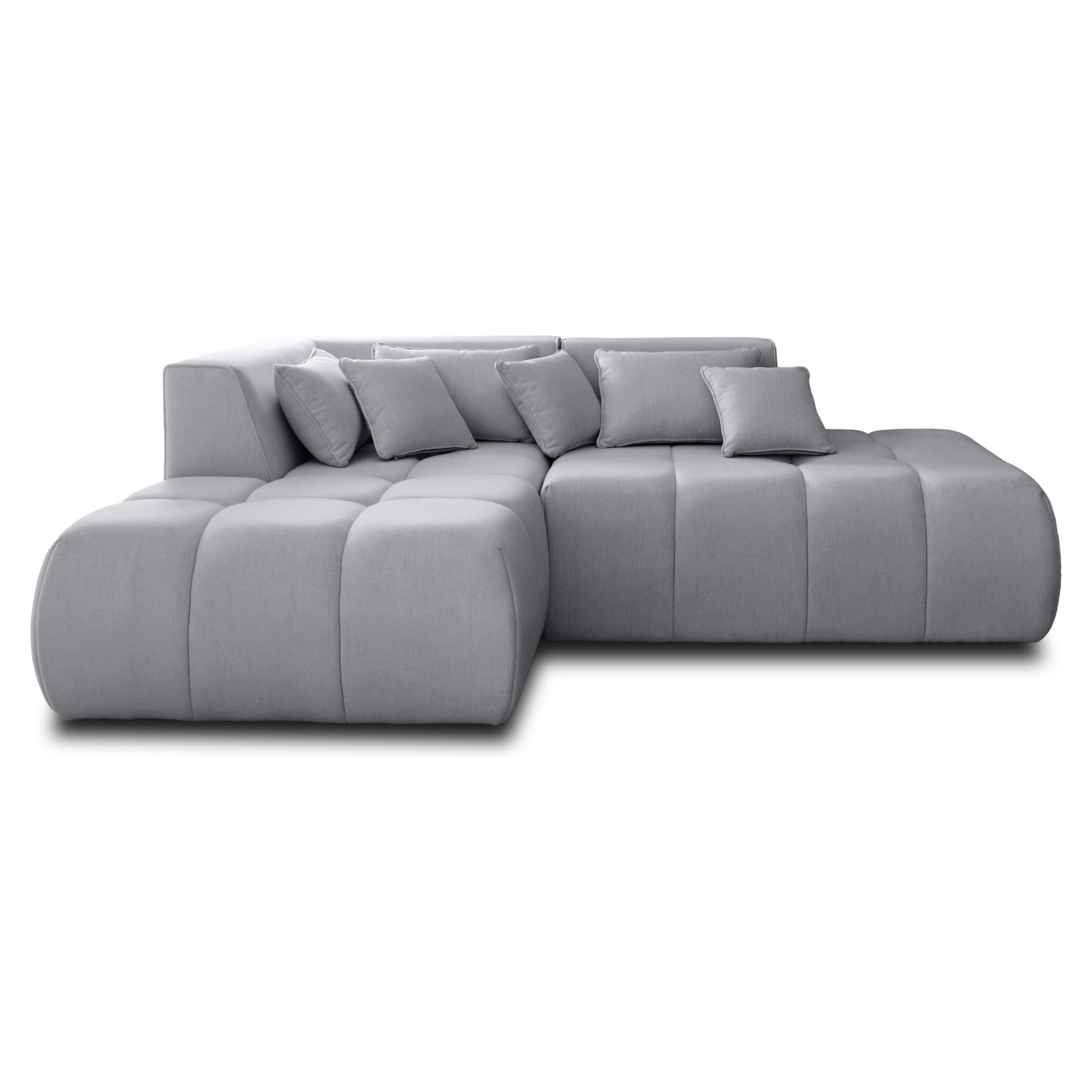 Caracas - canapé modulable d'angle gauche - 4 places - en tissu - Gris