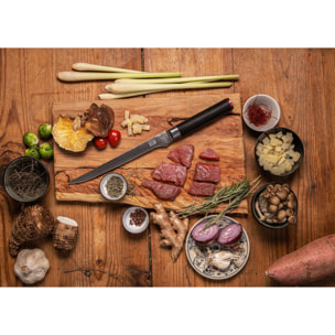 Couteau à Filet | Lame 200 mm | Acier Inoxydable Japonais Damas