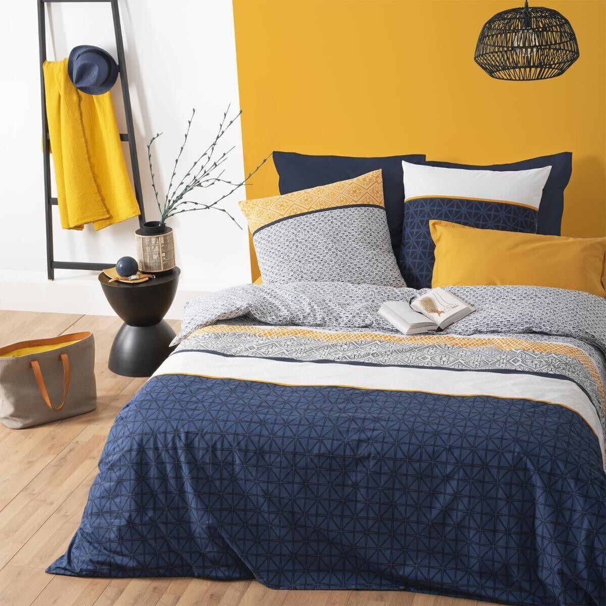 Parure de lit "Etnik rayé" coton 260x240cm