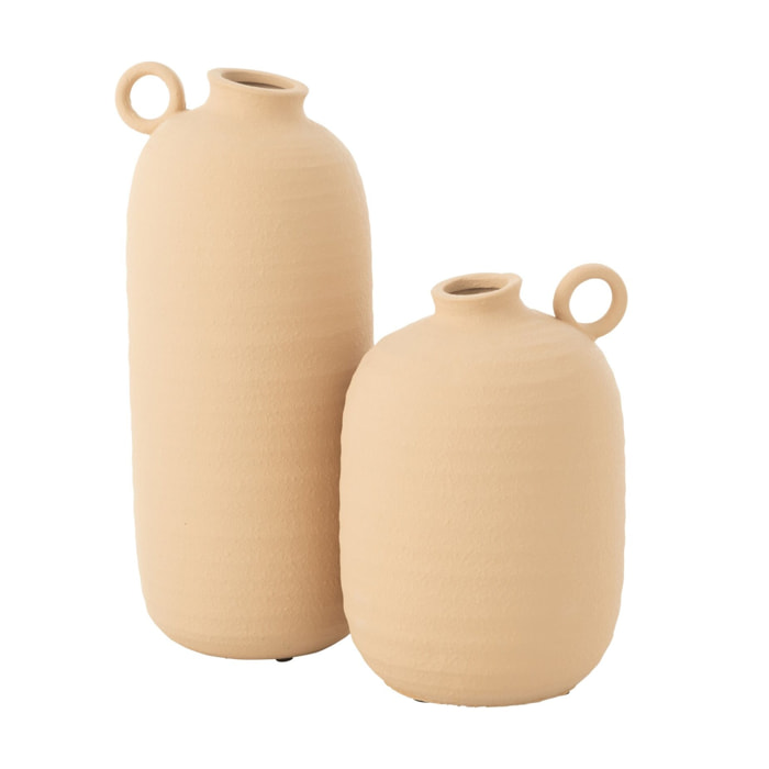 J-Line vase Cassia - céramique - beige - large - 38 cm de hauteur