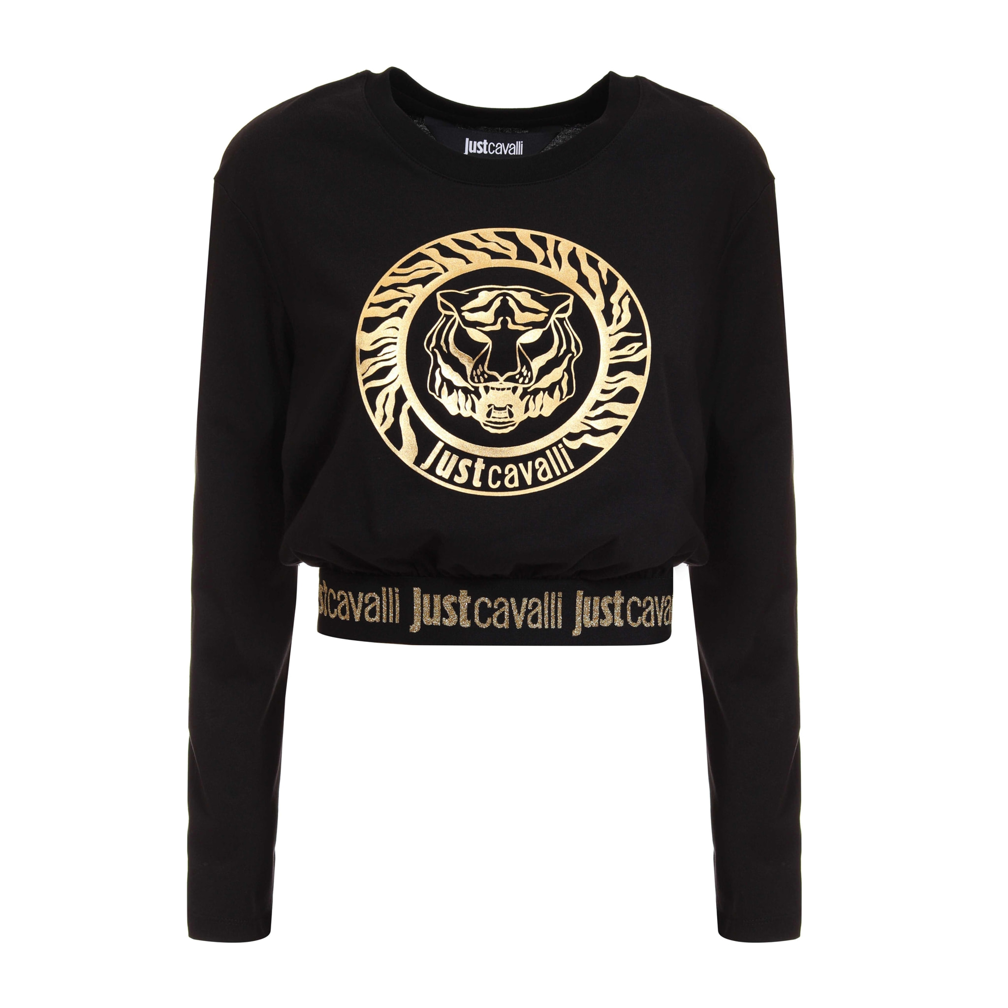 Just Cavalli Top in cotone con stampa logo Just Cavalli.