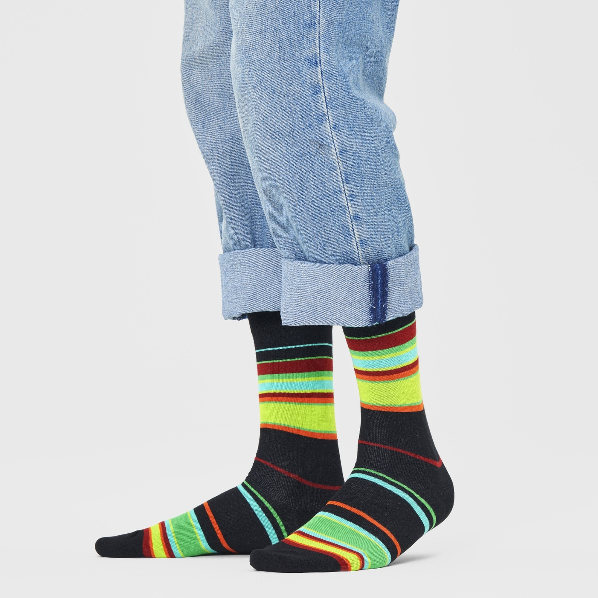 Set 3 pares stripe multicolores