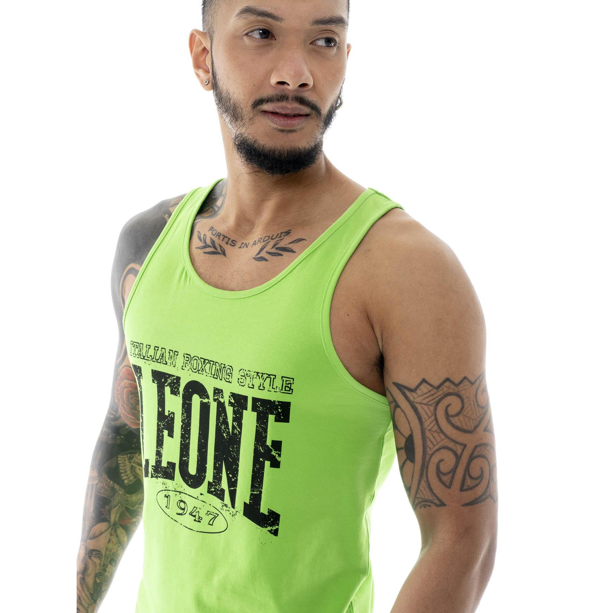 Camiseta de tirantes de algodón elástico para hombre Leone Boxing Legend