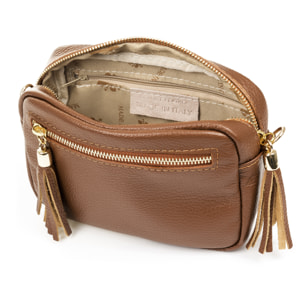 Delfina Borsa a tracolla Donna.Pelle autentica Dollaro