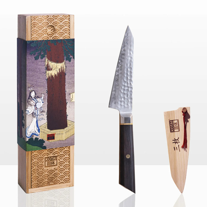 Cuchillo Universal Petty Bunka | Hoja de 135 mm | Acero Inoxidable Japonés San-Mai