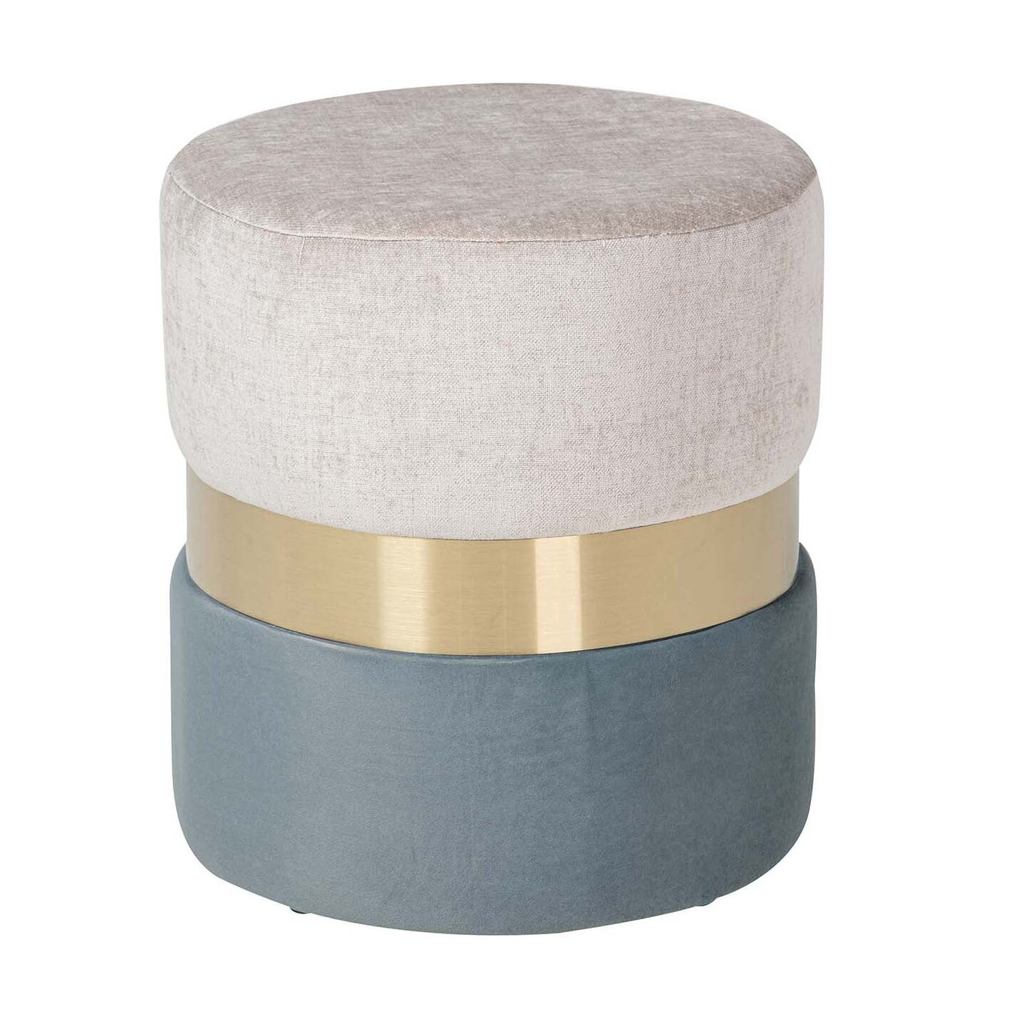 Puff Velvet Azul Gris 40x40x43 Cm