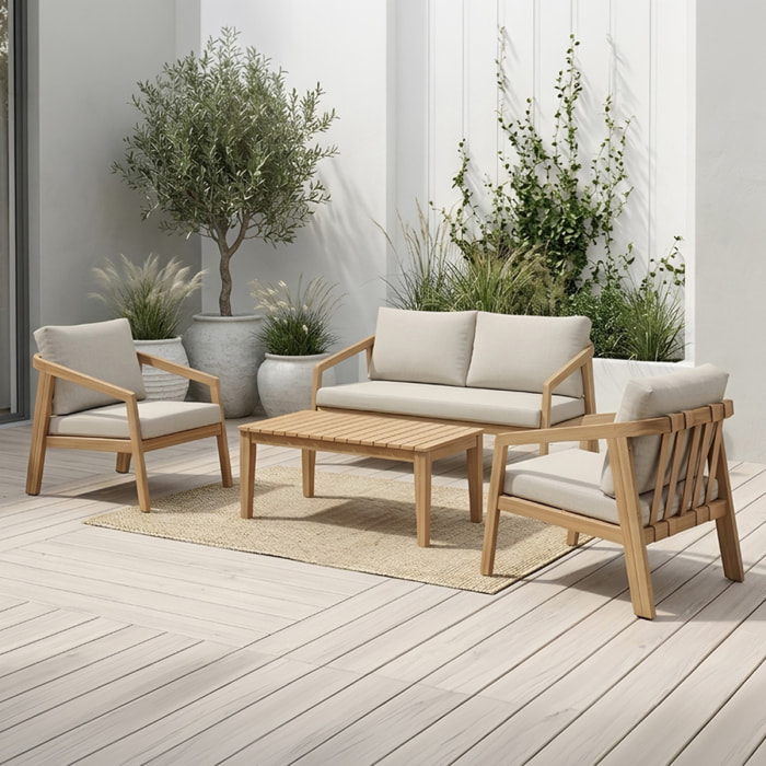 Salon de jardin 4 places en bois d’acacia VINH