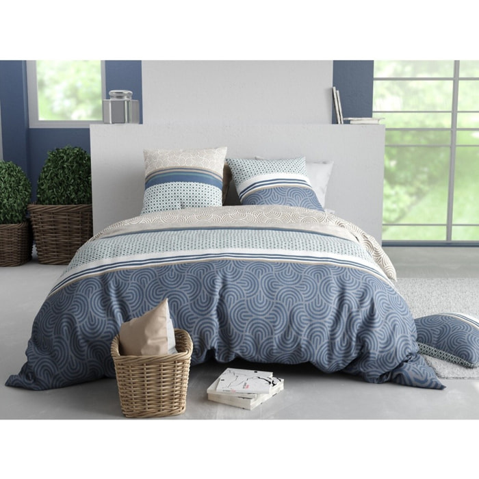 Parure housse de couette imprimée + 2 taies Canopée