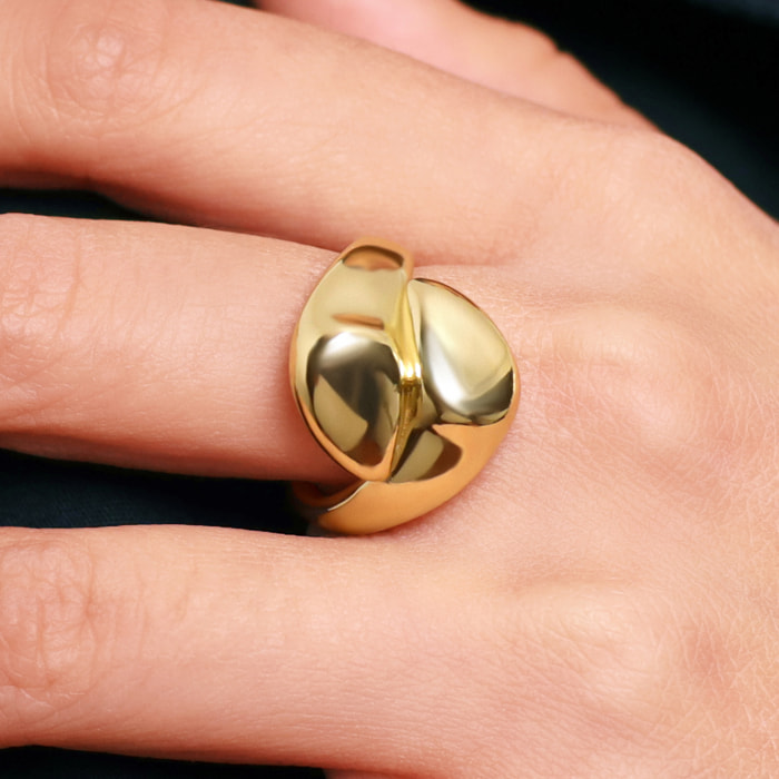 Anello Contrarié Lucido a Scudo