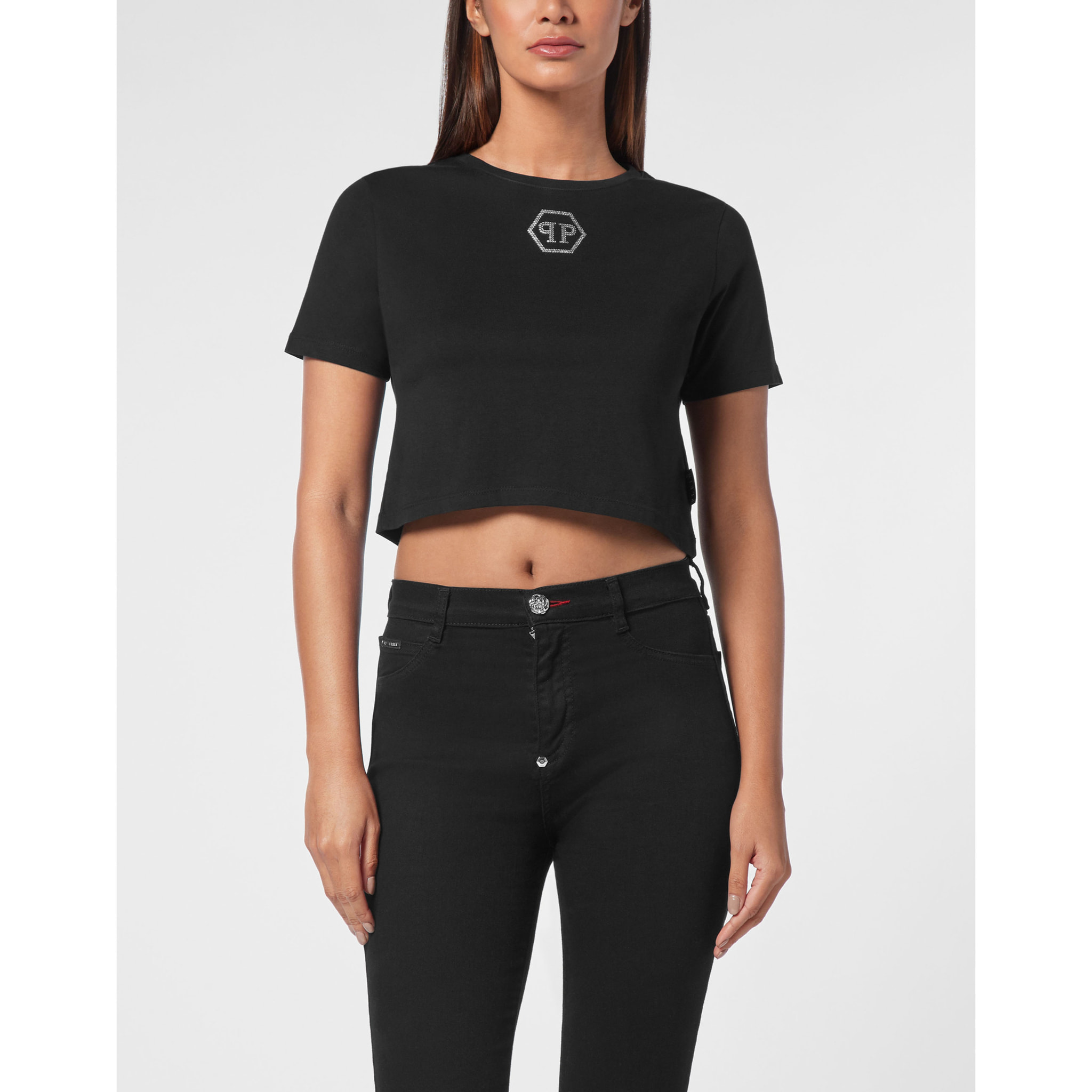 PHILIPP PLEIN Camiseta de cuello redondo HEXAGON