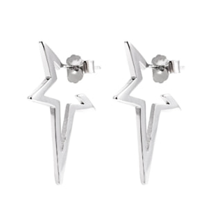 Pendientes Star Punk Plata