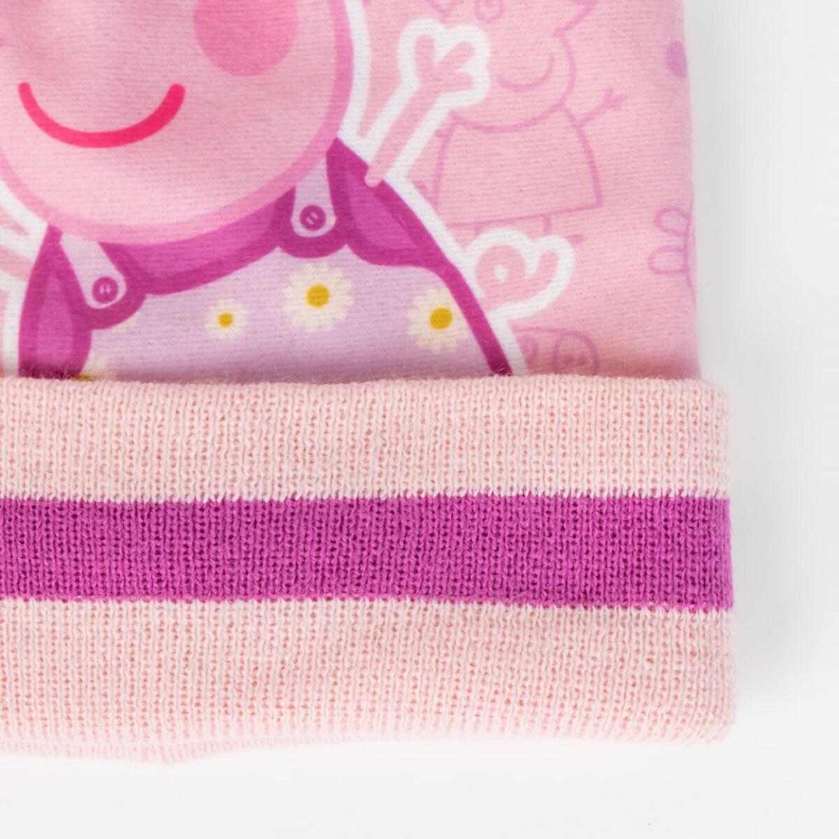 Set gorro y guantes infantil unisex "Peppa Pig"