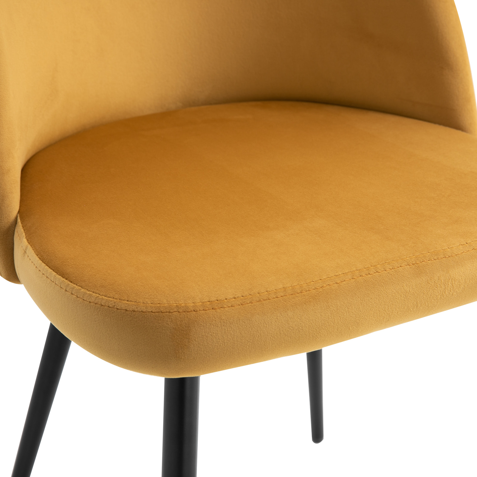 Lot de 2 chaises – Design scandinave – Assise velours