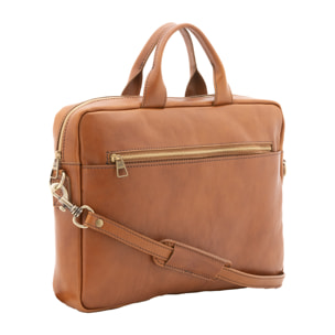 Borsa a mano  unisex In Vera pelle Made in Italy 37x27x6 cm