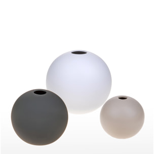 Vaso Sfera D.23 Cm - Pezzi 1 - 25X23X25cm - Colore: Bianco - Bianchi Dino - Decori Casa E Complementi