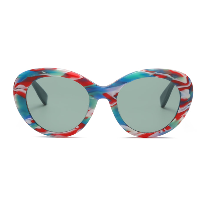 Gafas OCEAN modelo Palombaggia en color Montura rosa floral con lentes amarillas