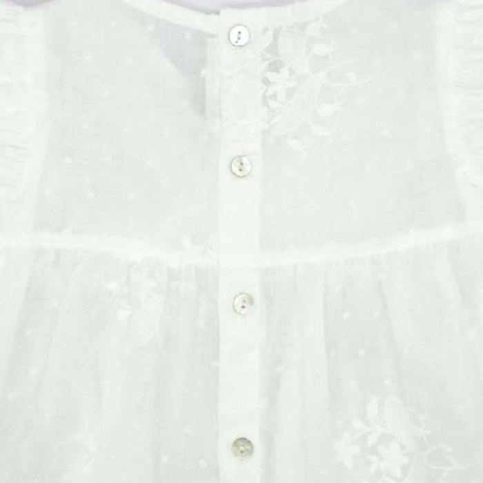 BLUSA PLUMETI BORDADO FLOR BLANCO