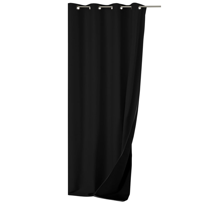 Rideau anti-froid doublé polaire - Noir