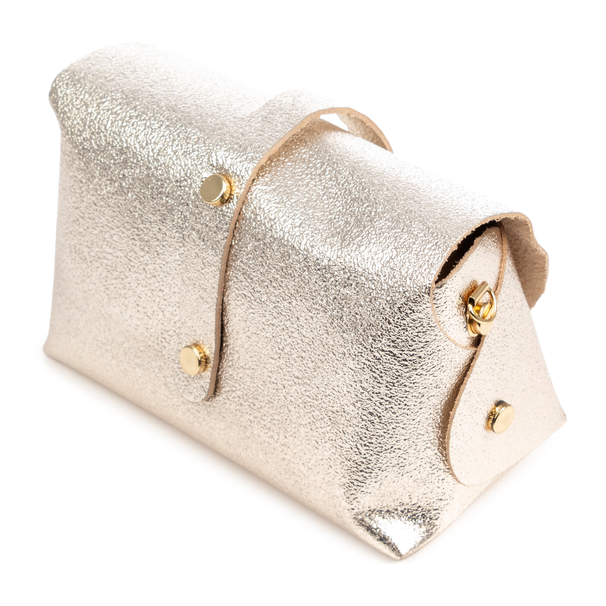 Aurora Bolso bandolera Mujer. Piel auténtica Gamuza lacado texturizado brillante.