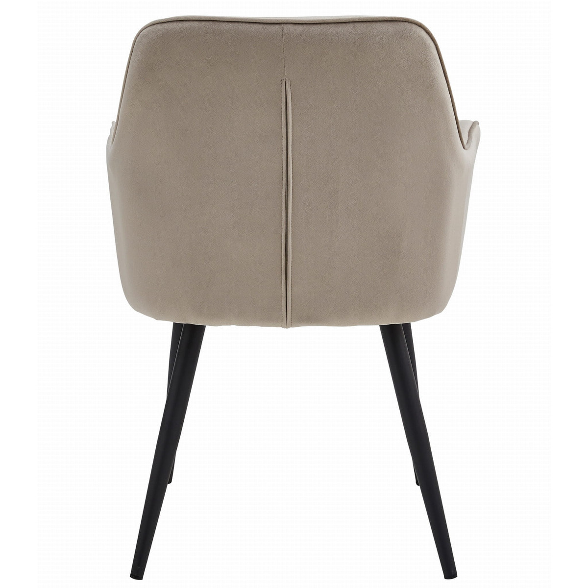 Set di 2 sedie Jork in velluto beige scuro e metallo