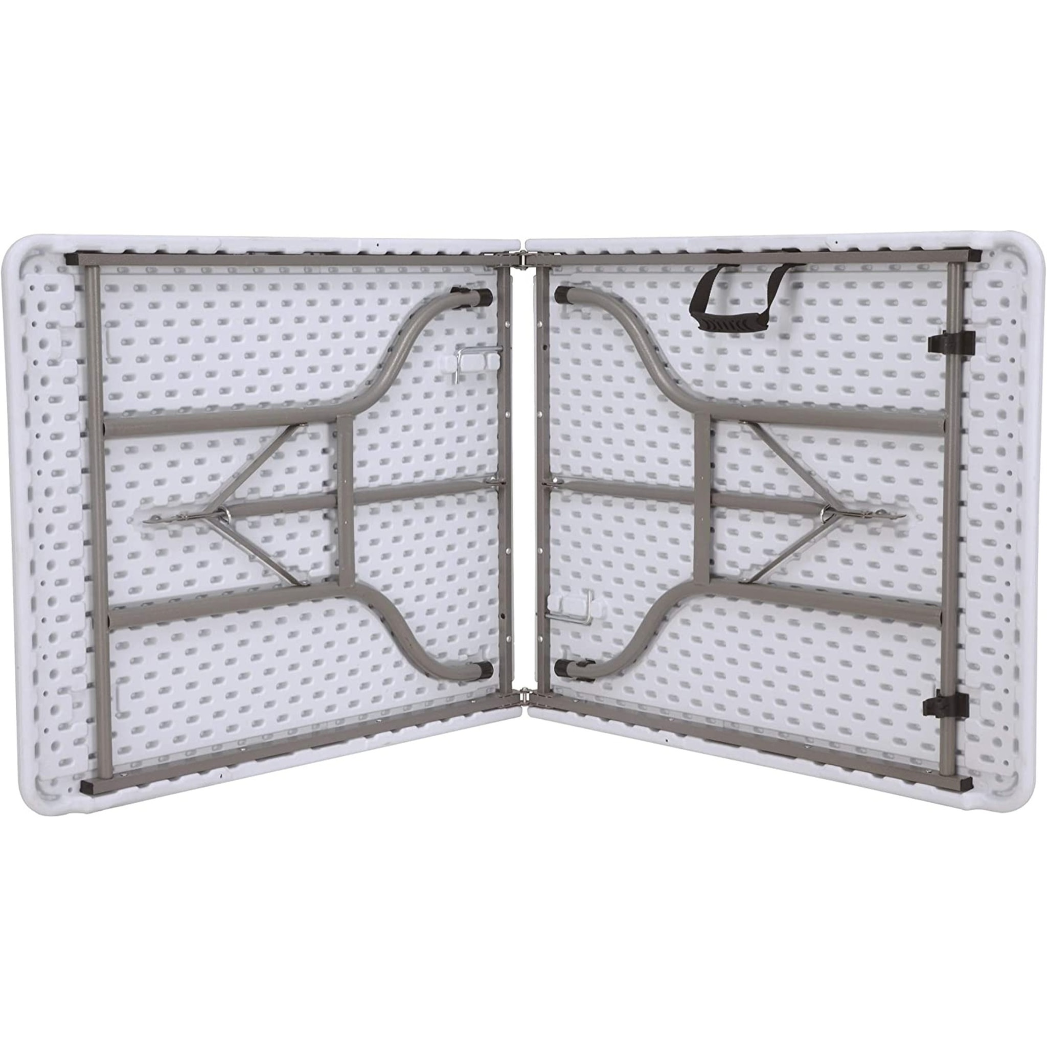 Mesa plegable multifuncional 180 x 75 x 74 cm con fijador de barra metálica con sobre plegable