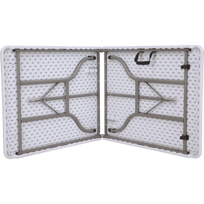 Mesa plegable multifuncional 180 x 75 x 74 cm con fijador de barra metálica con sobre plegable