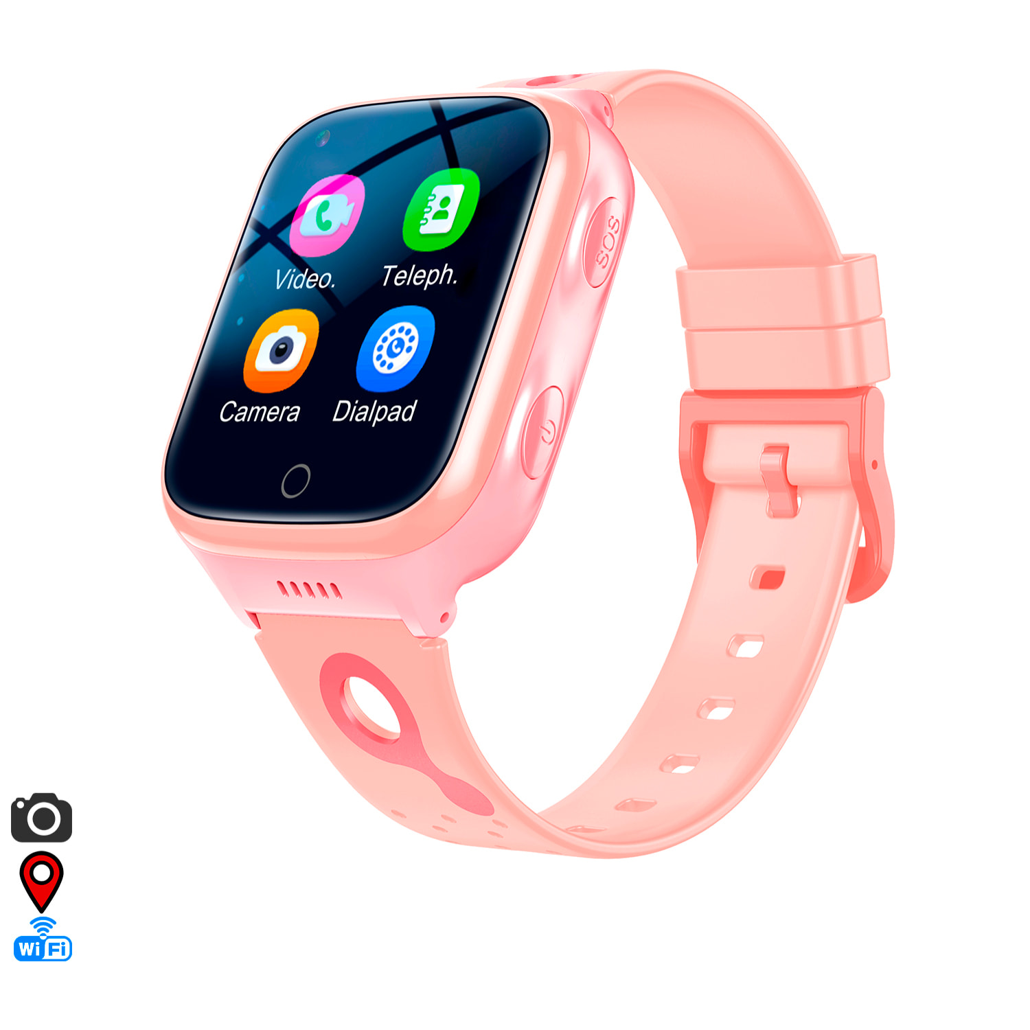 Smartwatch K9 4G GPS. Localizzazione speciale per bambini, con telecamera, recinzioni virtuali, ascolto remoto, chiamate SOS e videochiamata.
