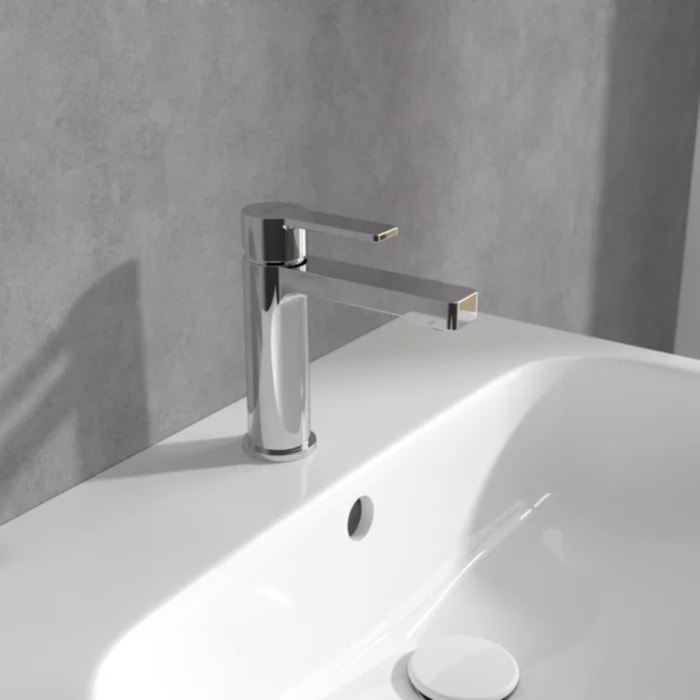 Mitigeur lavabo Architectura avec tirette chrome