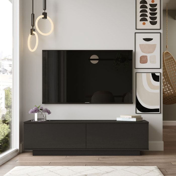 Meuble TV design noir 140cm ROMI