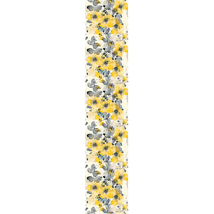 Papier peint intissé pré-encollé - SCANDINAVE FLEURS AQUARELLES JAUNES - 1 rouleau