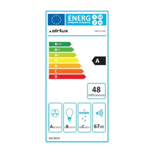 Hotte encastrable AIRLUX AHGG55BK Contrôle par geste