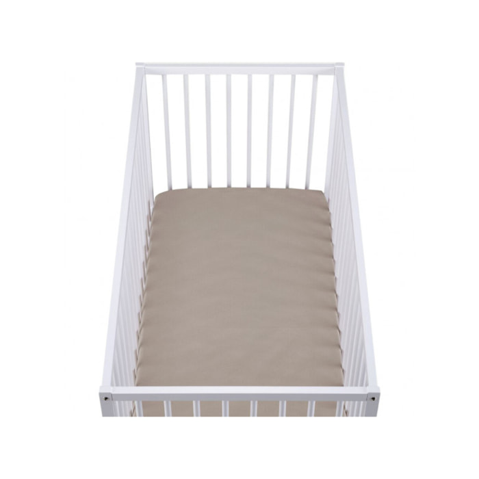 Drap-housse bébé en coton bio 70x140 bonnet 15cm - 3 coloris - CALANQUES