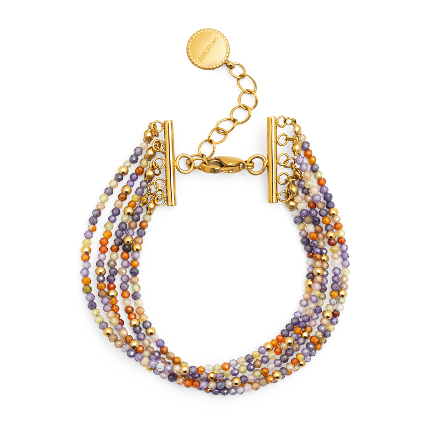 Pulsera Crystals Cleopatra Acero Baño Oro