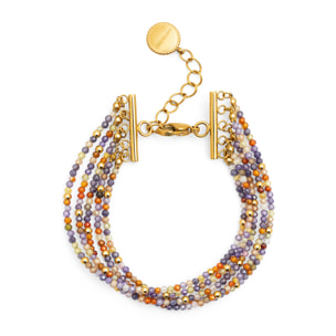 Pulsera Crystals Cleopatra Acero Baño Oro