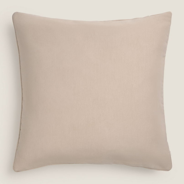 Funda de cojín terciopelo Pupi color marfil crudo Algodón