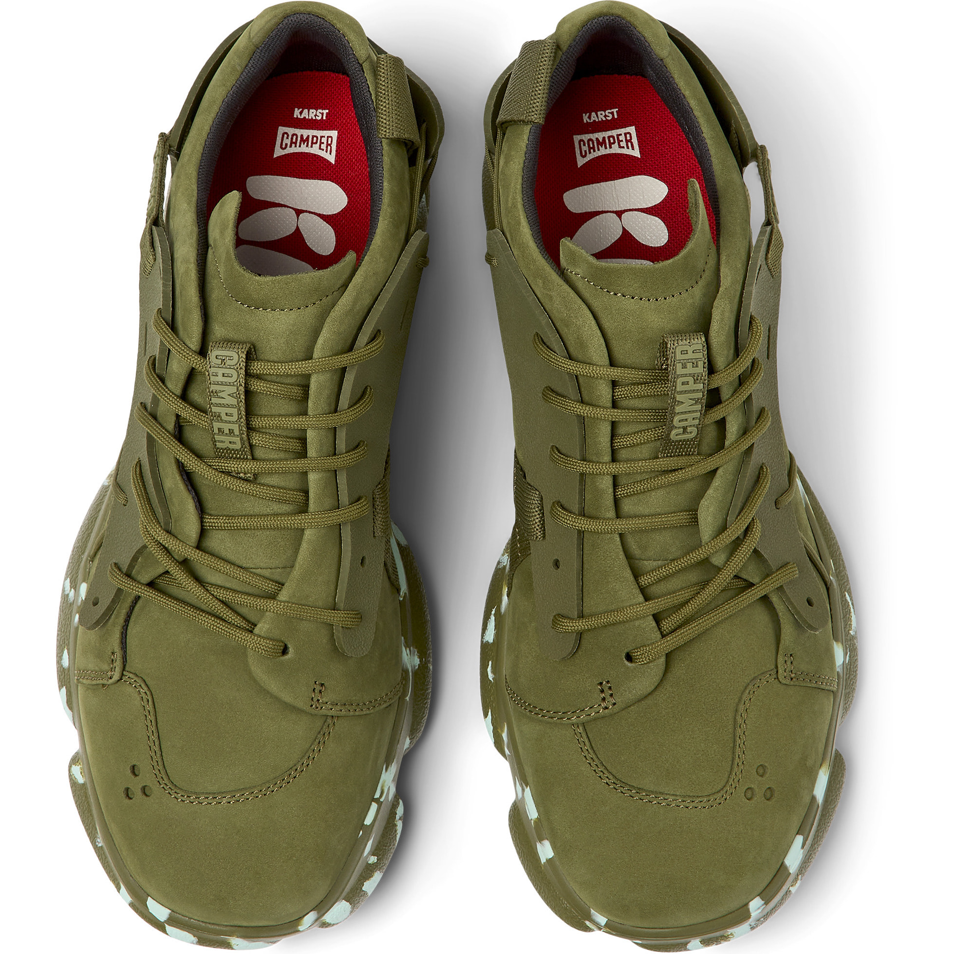 Zapatillas - CAMPER Karst - Verde - Cuero Nubuck