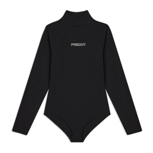 Body Junior a lupetto con logo FREDDY in strass
