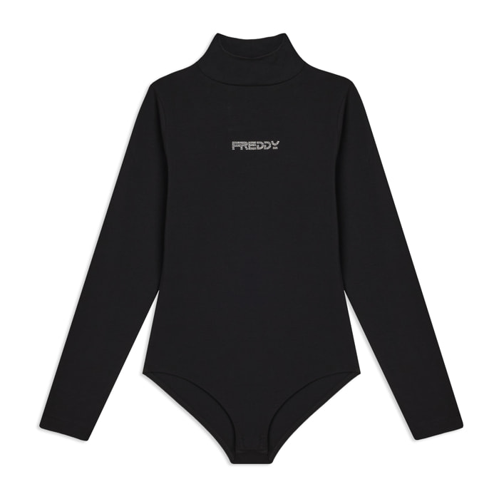 Body Junior a lupetto con logo FREDDY in strass