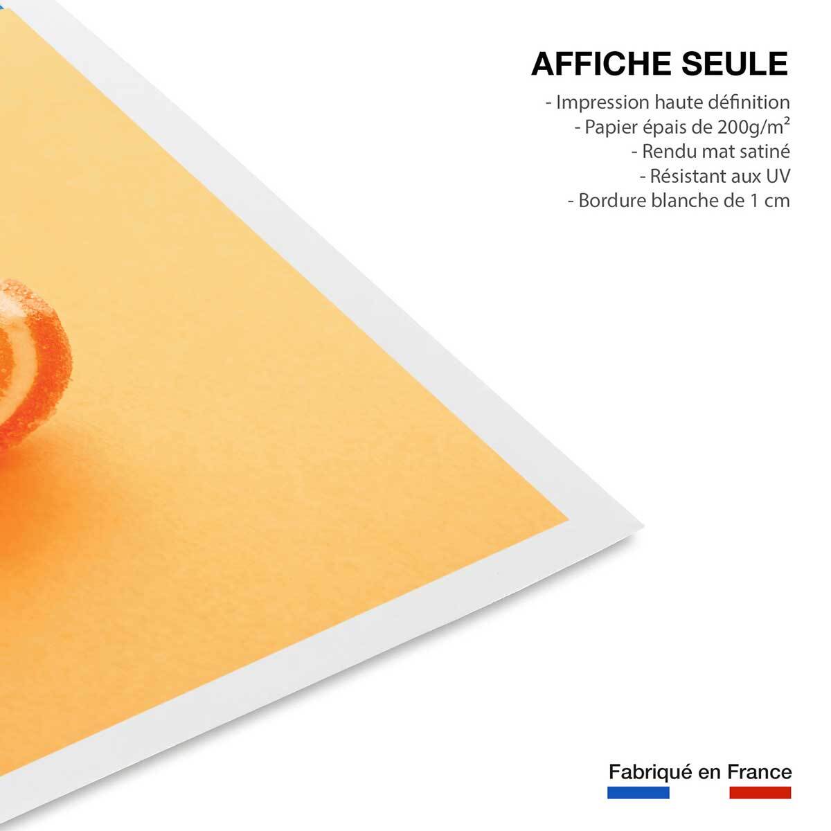 Affiche cuisine bonbon à l'orange Affiche seule