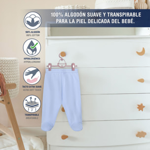 Polaina bebé algodón con pies invierno