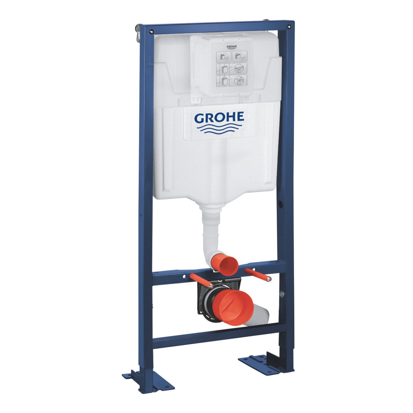 Pack WC bâti-autoportant Rapid SL + WC SAT rimless fixations invisibles + Abattant softclose + Plaque chrome